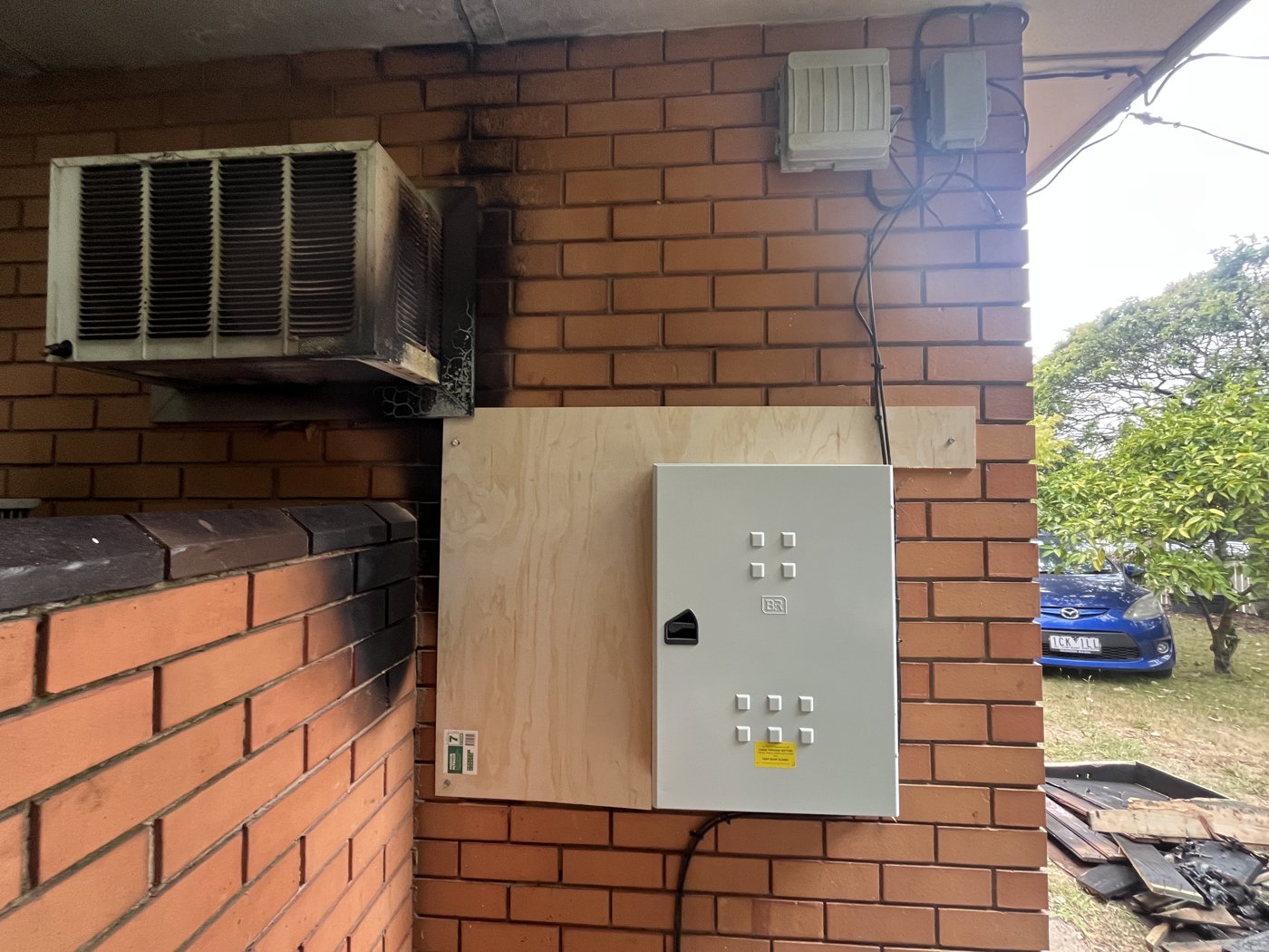 New compliant switchboard installed after fire damage repair on a rental property