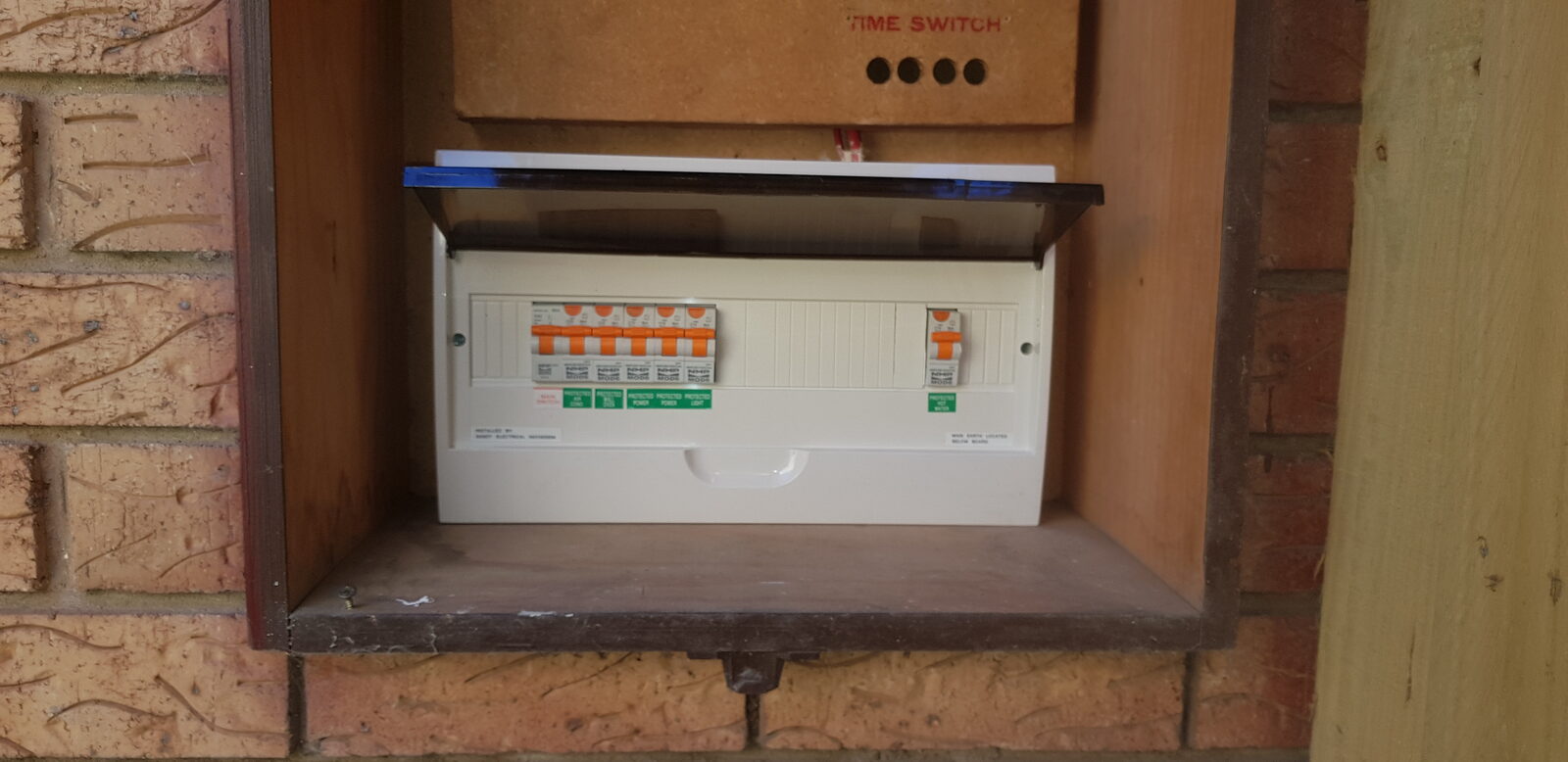 Modern switchboard with safety switches, upgraded from old fuses